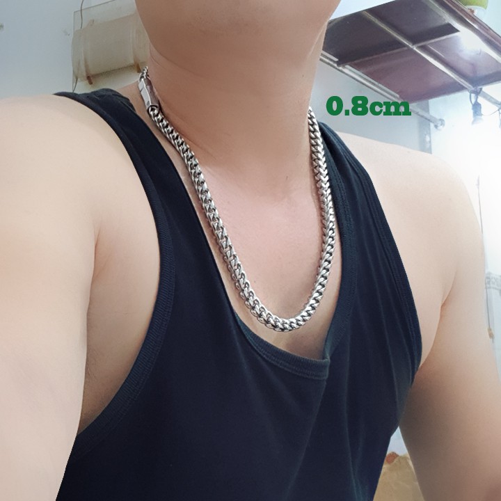 Dây chuyền nam cỡ lớn bảng vuông DZ1011.