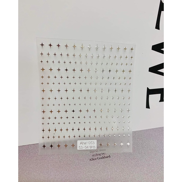 Sticker lụa sao - tim dán móng tay