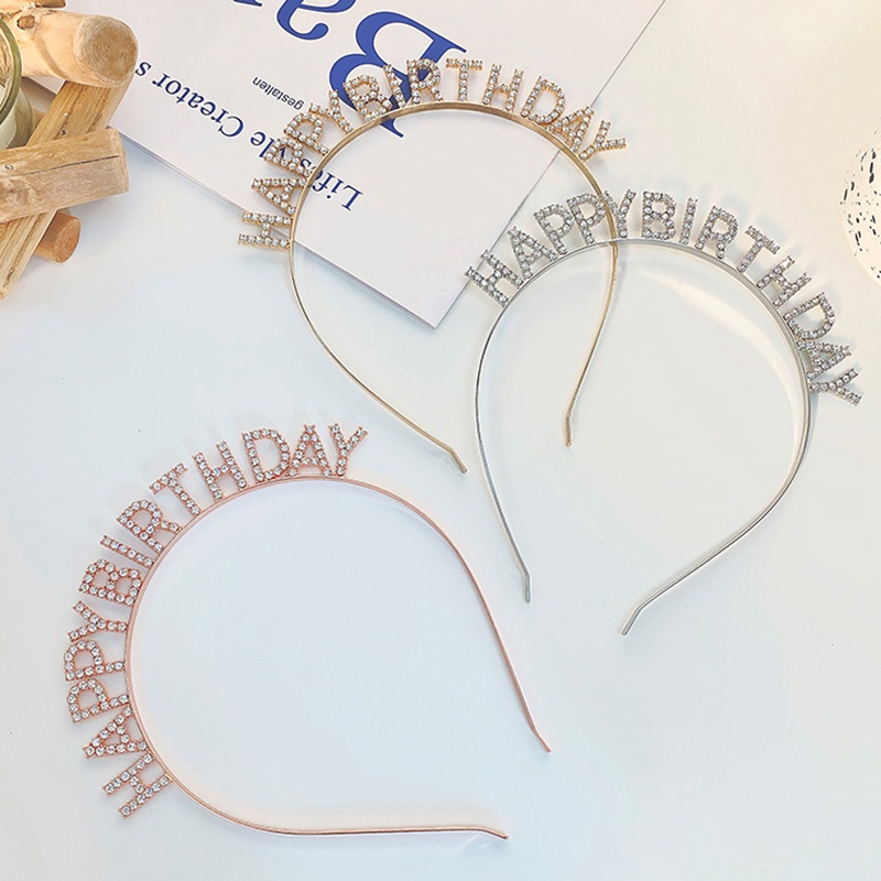 Băng Đô Sinh Nhật In Chữ Happy Birthday Xinh Xắn