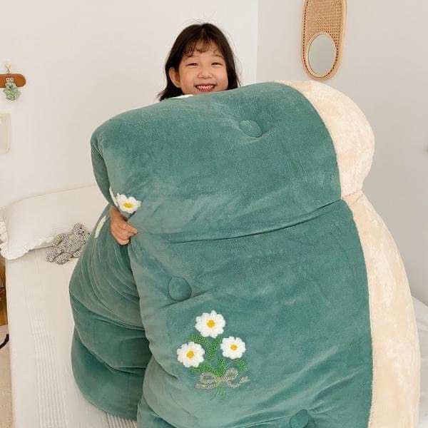 Chăn lông thỏ Lidaco thêu hoa cúc mềm mịn 4,5kg kích thước 2m3x2m