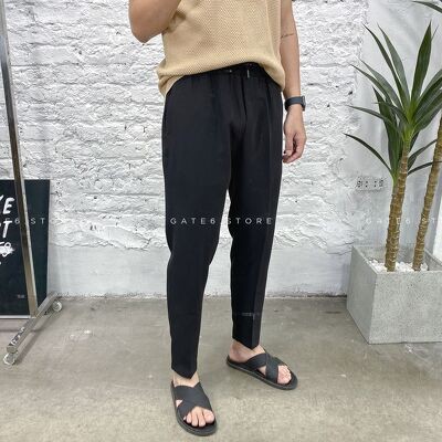 Quần âu Nam GATE6 form regular, quần ống đứng công sở dáng cropped thun lưng co giãn - Dressy - #G0012