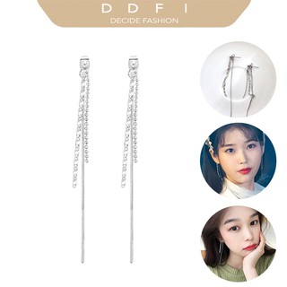 Bông tai dáng dài phối tua mảnh thời trang phong cách IU Hàn Quốc DDFI A1C05