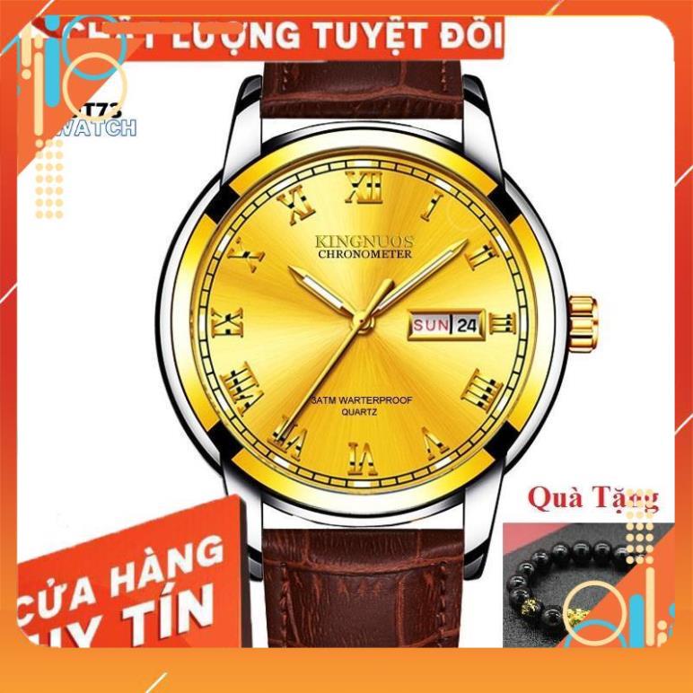 [HÀNG AUTH]Đồng Hồ Nam KINGNOUS K-1758 Dây Da Cao Cấp,Chống Nước,Chống Xước,Có Dạ Quang,Bảo Hành 12 tháng