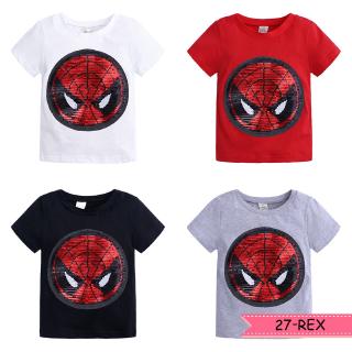 Áo Thun Tay Ngắn Hóa Trang Người Nhện 3-8 Tuổi