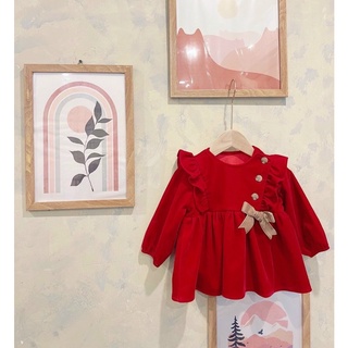 [SALE ]Váy nhung bé diện Tết