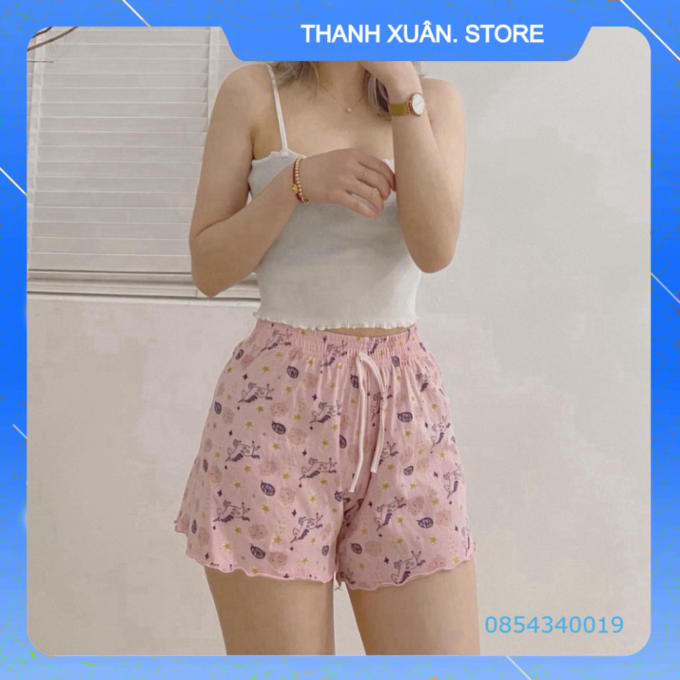 Quần Đùi Nữ Chạy Viền Icon 👑 Quần Short Ngủ Nhiều Hình 👑 Quần Đùi Nữ Thái họa tiết Chân Bèo Sooc hè 👗 💝