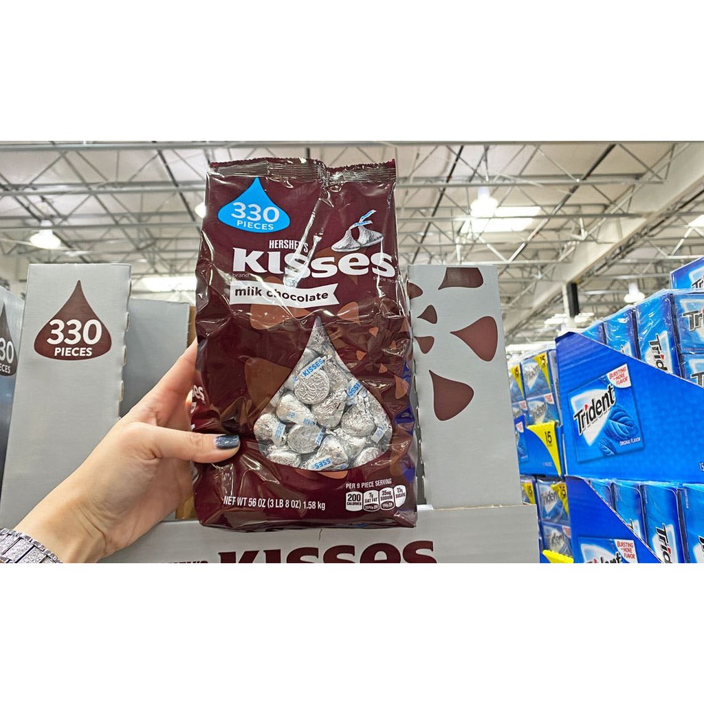 Kẹo Socola Kisses Hershey’s Kisses Milk Chocolate 330 Viên 1.58kg - Hàng Nhập Mỹ