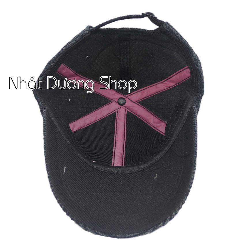 Nón kết nhung thêu Hilfger chất liệu vải nhung mềm đẹp hích hợp cho nam và nữ