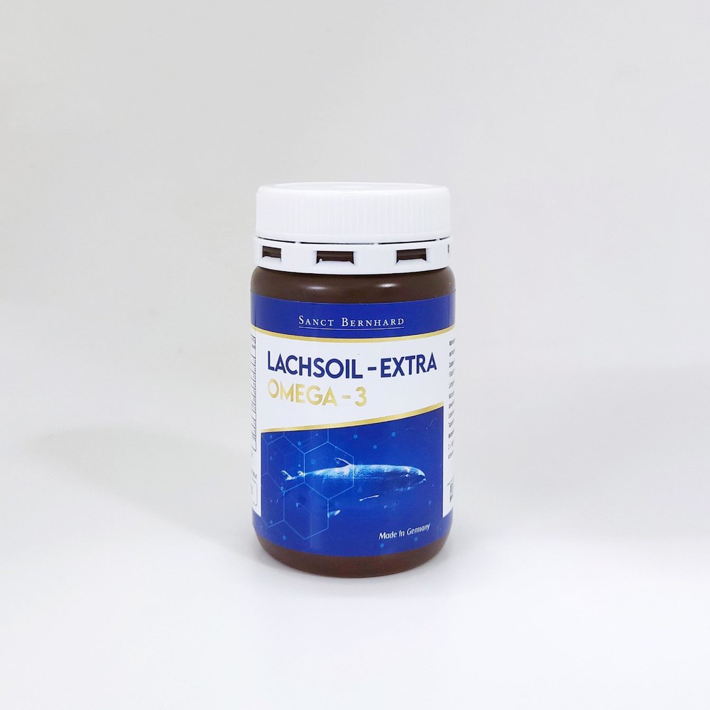 Viên uống dầu cá hồi Omega 3 Lachsoil bổ mắt, hỗ trợ tim mạch Hộp 60 Viên chính hãng Sanct Bernhard Đức