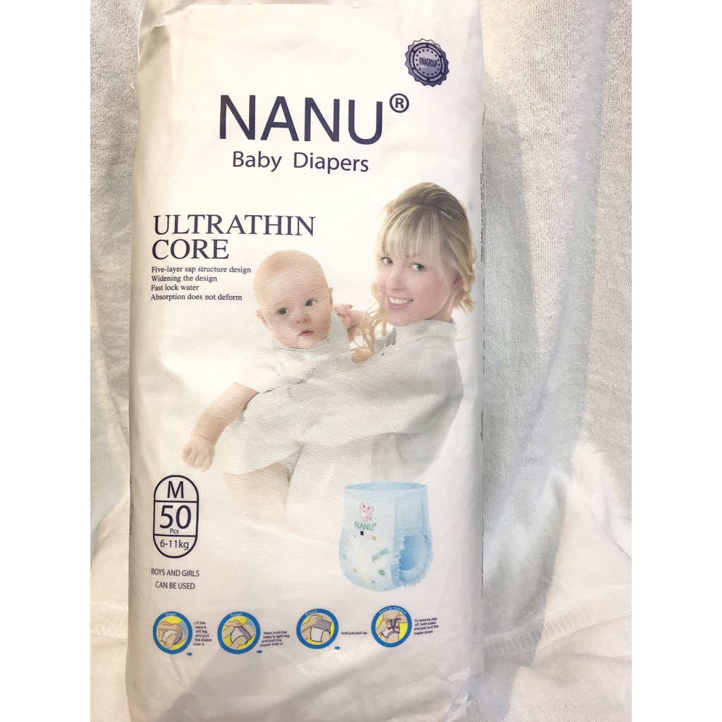 BỈM QUẦN NN cho bé size M 50 miếng ( 6-11 kg )