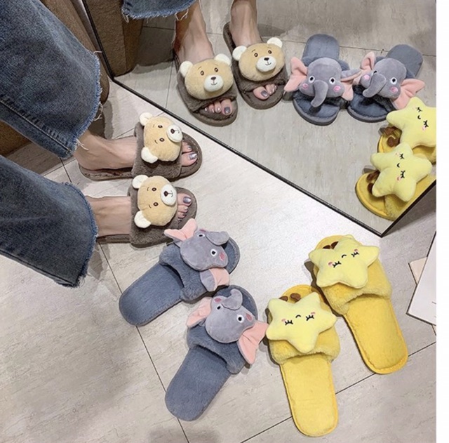 Dép bông mặt gấu 🐻
