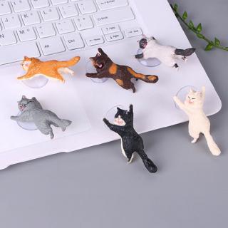 1 Giá Đỡ Điện Thoại Máy Tính Bảng Bằng Nhựa Hình Mèo Có Giác Hút Để Bàn Trang Trí Tiệc Cưới/Nội Thất Nhà
