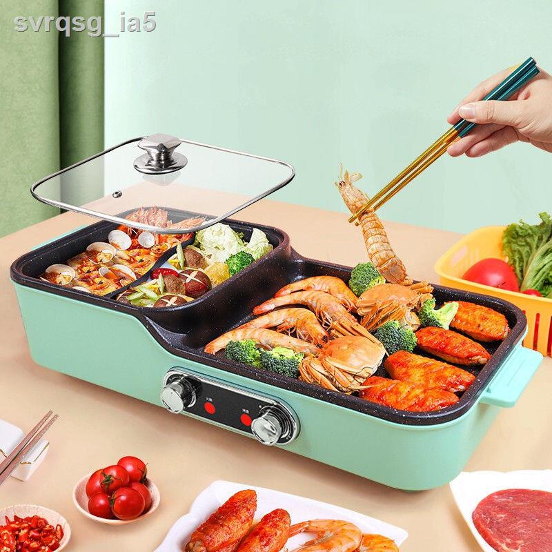 Đa chức năng Shabu-ro-ro-rang All-in-one Nồi nướng điện Maifan Đá Chảo gia dụng Hàn Quốc Lẩu Mandarin Duck Pot