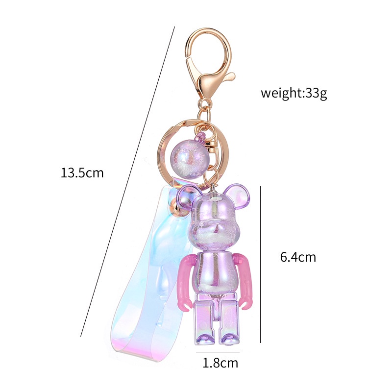 Móc Khóa Nhựa Acrylic Hình Gấu Bạo Chúa Dễ Thương