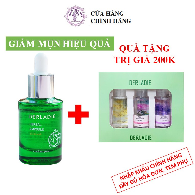 Siêu Tinh Chất Tràm Trà Giảm Mụn Sau 14 Ngày Derladie Herbal Ampoule For Blemish 30ml
