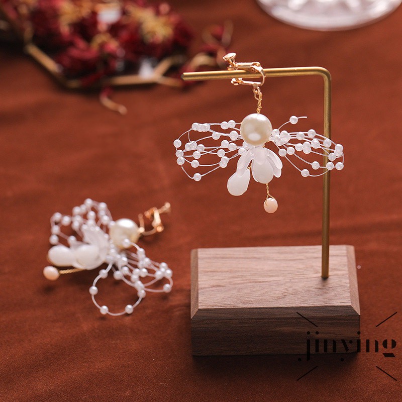 GETNOIVAS Cài tóc cô dâu đính đá và ngọc trai giả sang trọng