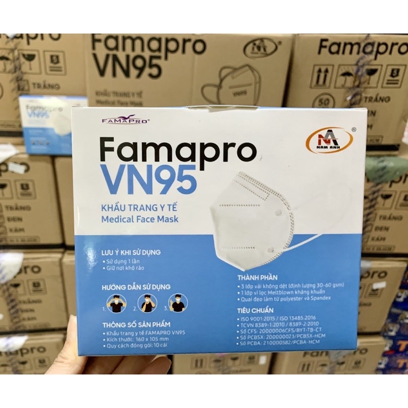 Khẩu trang y tế Famapro 4D - Hộp 10 cái