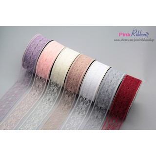 Set 5M Ren lưới hoa nhiều màu cỡ 4cm, phụ liệu may mặc, phụ kiện tóc, nơ kẹp, nơ bờm, viền váy áo