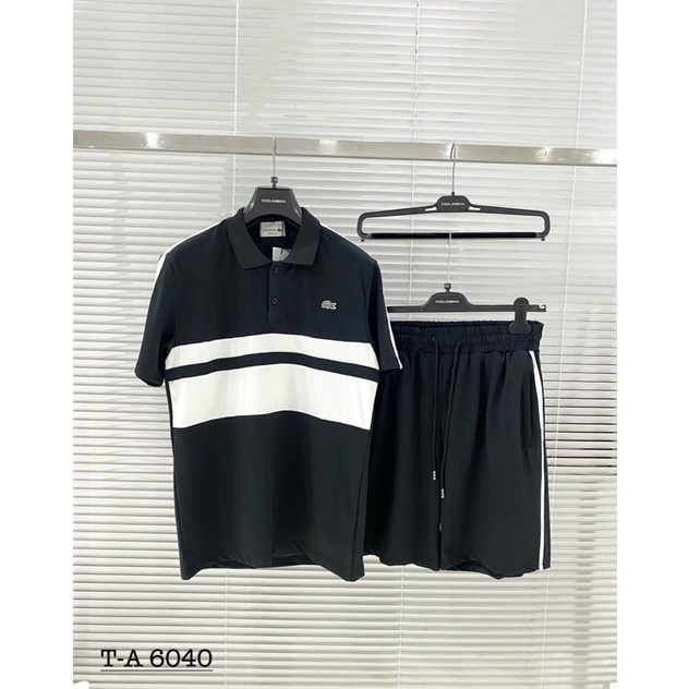 Bộ thể thao Lacostee chất gai thoáng mát - Bộ cổ bẻ nam đẳng cấp