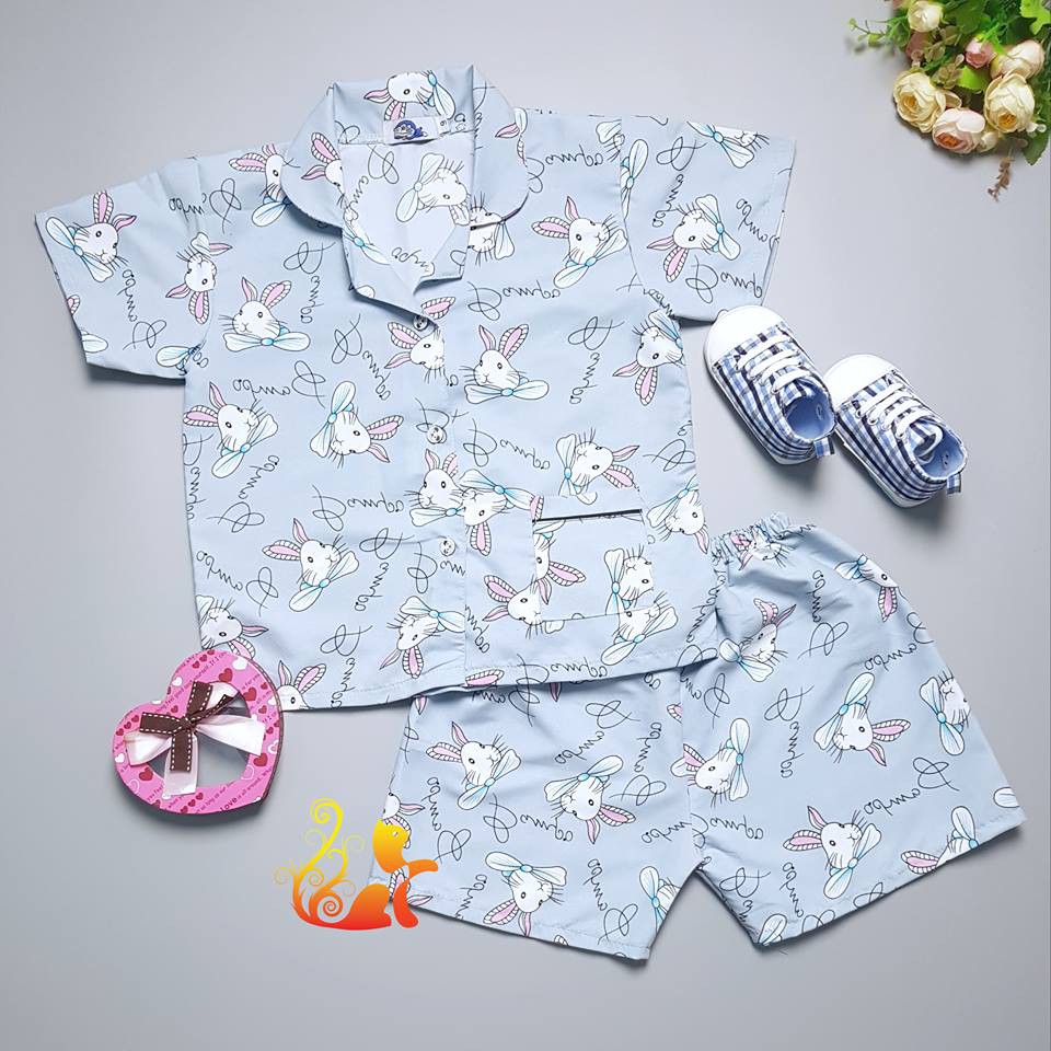 Đồ bộ Pijama Kate Thái - &quot;Thỏ Bamboo&quot; - Cho bé 13-25kg