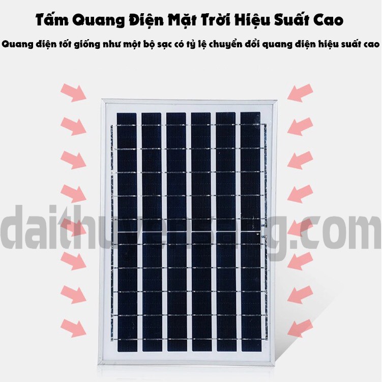 Đèn Pha Năng Lượng Mặt Trời 100W Tổ Ong Chóng Chói Chóng Nước IP67.