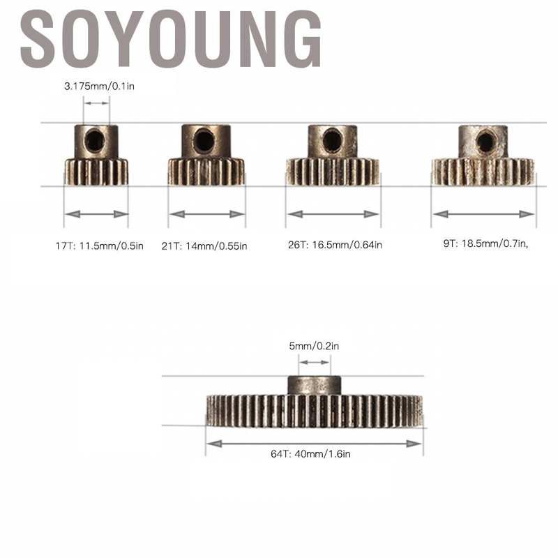 RC Động Cơ Bánh Răng Mô Tơ 64t 17t 21t 26t 29t Cho Xe Tải Hsp Brontoosaurus 1 / 10 Truck 94111