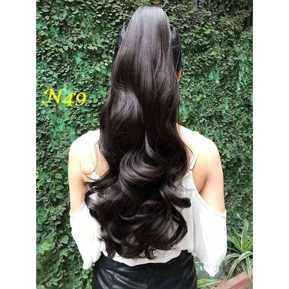 Tóc giả ngoạm xoăn đuôi ngựa 50cm 💄FREESHIP💄 Tóc giả ngoạm xoăn đuôi