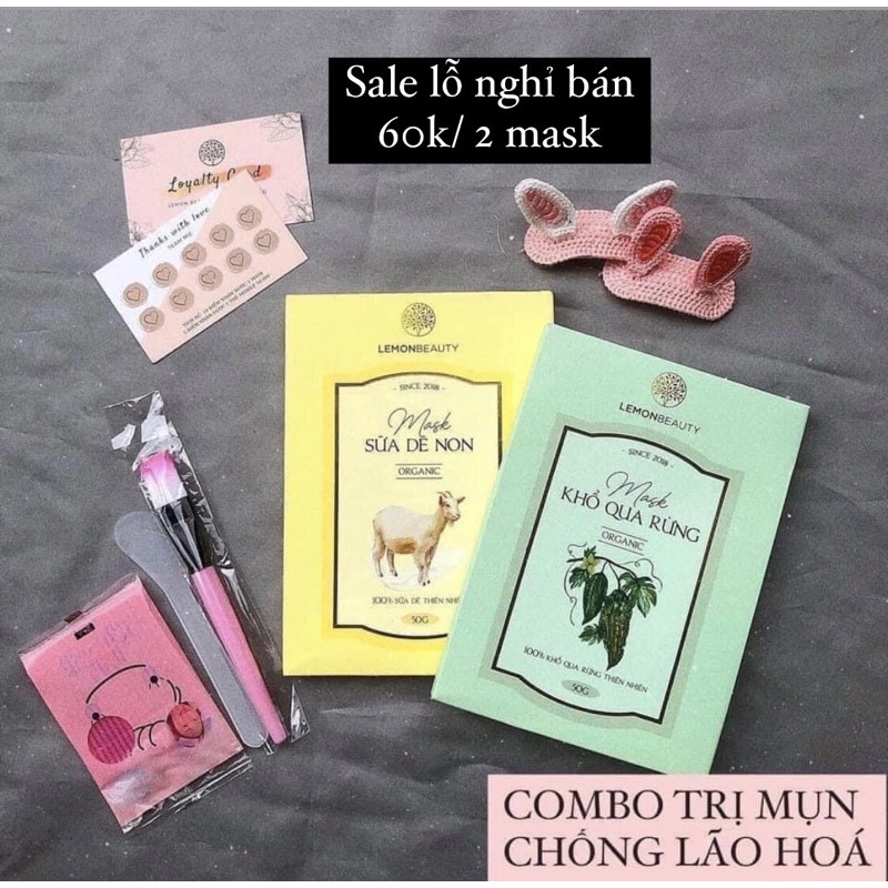 COMBO LEMONMASK ( 2 mask ) CTY LEMONBEATY XẢ HÀNG | BigBuy360 - bigbuy360.vn
