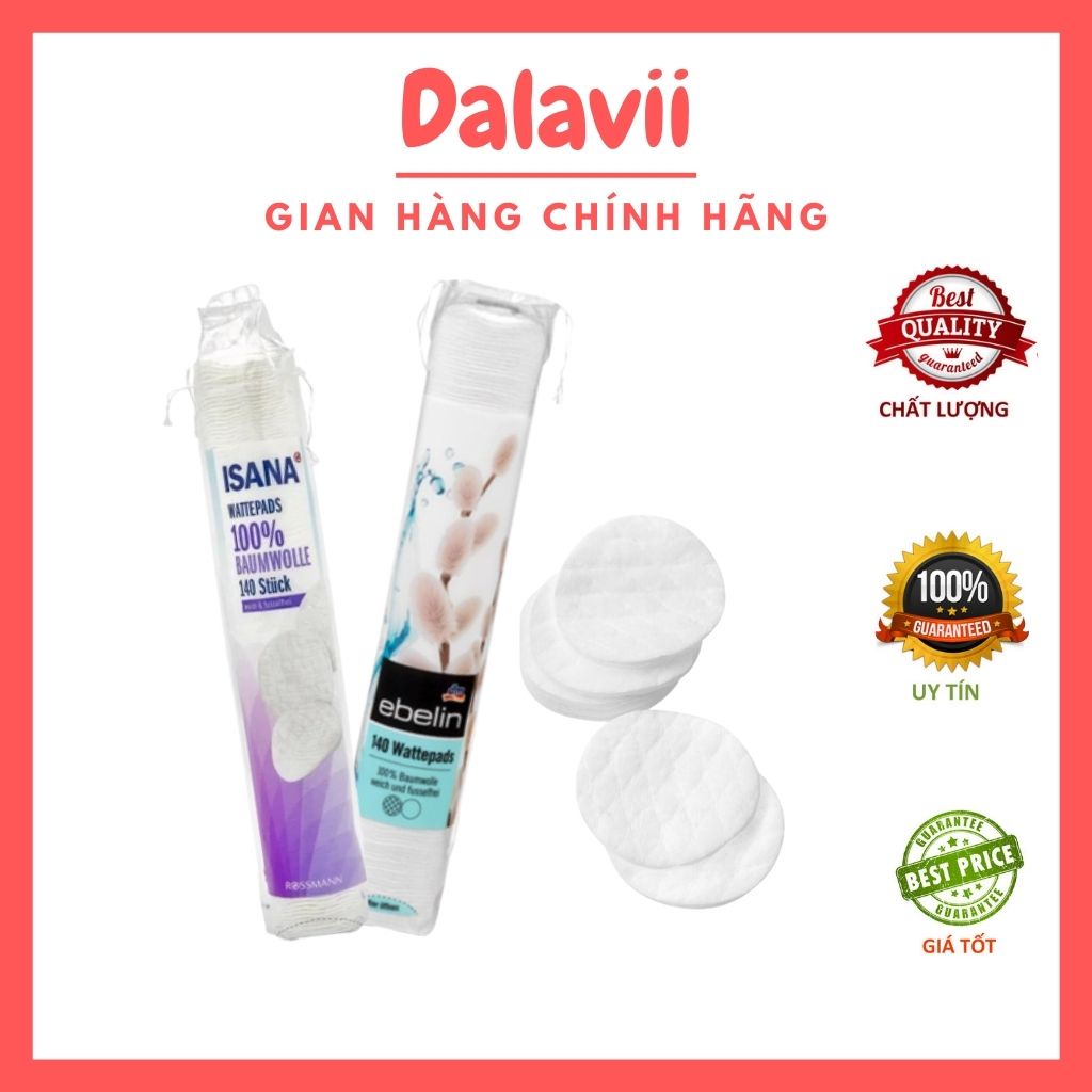 Bông tẩy trang Ebelin-Isana Đức 140 miếng - Shop Dalavii