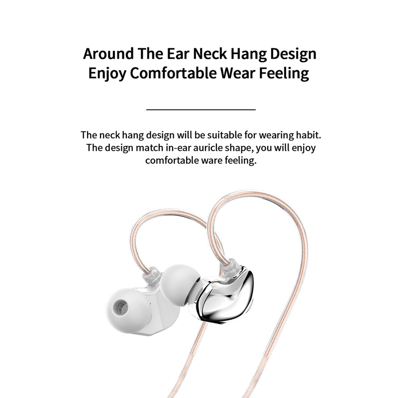 Tai nghe nhét tai JCALLY MA âm thanh siêu trầm có nam châm chất lượng cao