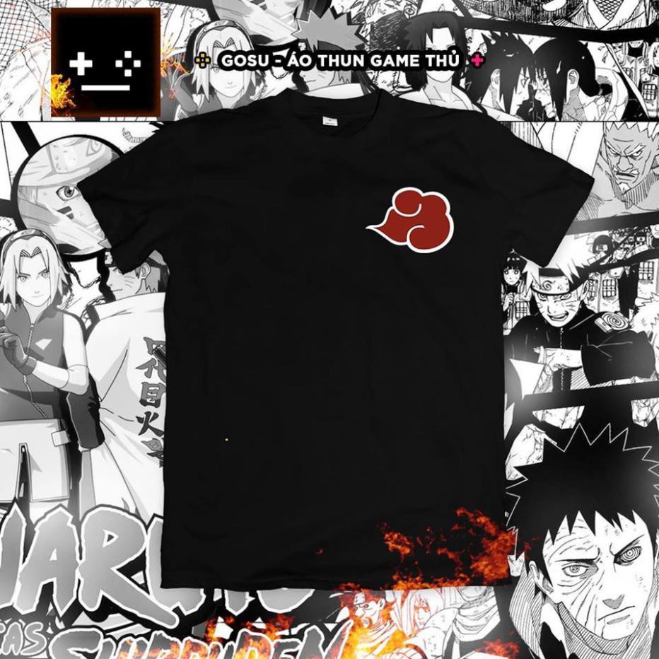 Áo Thun Naruto Logo Akatsuki Đẹp Nhất Giá rẻ - Áo thun Manga Hot vải thun thoáng mát