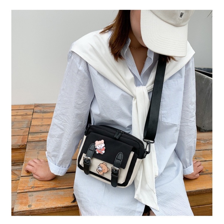 Túi đeo chéo vai bằng nylon thời trang sành điệu cho nữ