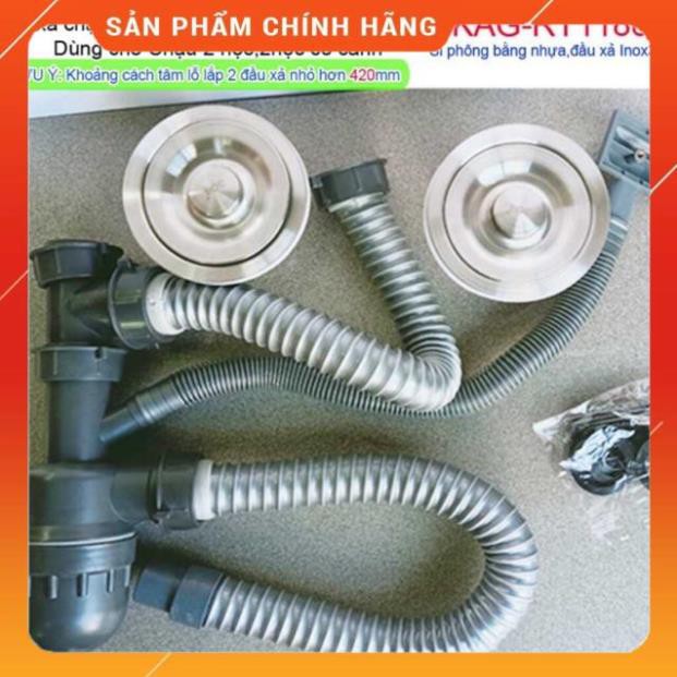 (SALE) Xi Phông bộ xẢ thoát nước chậu rửa chén 2 hộc