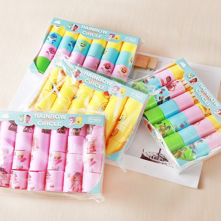 Đồ chơi vòng lò xo ma thuật nhún hình kì lân unicorn hồng cute