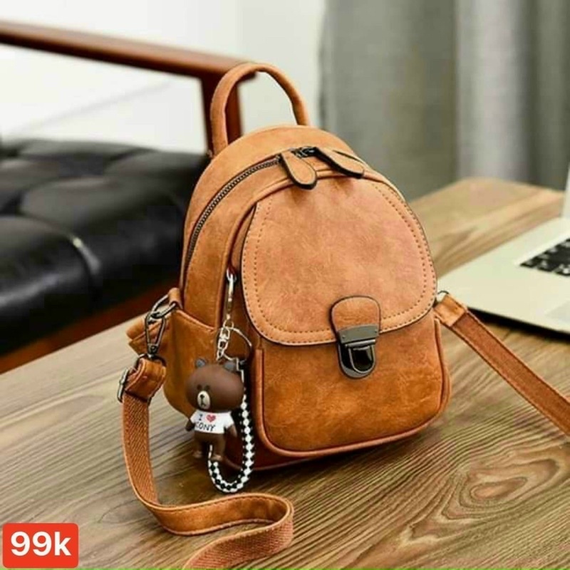 Balo mini cao cấp  balo quảng châu bao mini nhí thời trang được tặng kèm thêm gấu