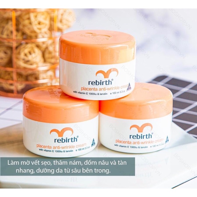 250ml Kem nhau thai cừu chống nếp nhăn REBIRTH Placenta Anti-Wrinkle Cream