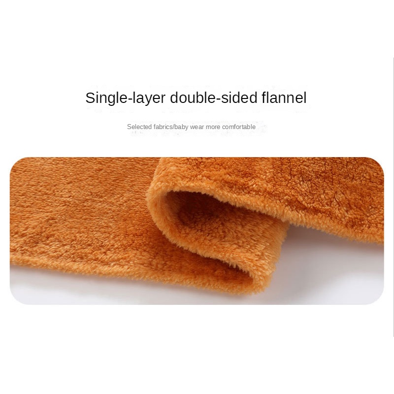 Áo Liền Quần Bằng Vải Flannel Dày In Hoạt Hình Dành Cho Bé Trai Gái 0-36 Tháng Tuổi