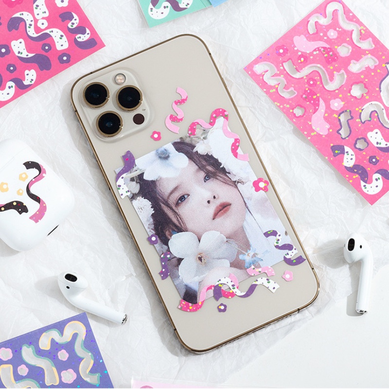Sticker Ruy Băng Kim Tuyến Lấp Lánh Trang Trí Sổ Tay Take Note Bullet Journal