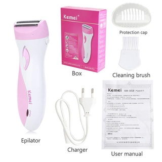 Máy cạo lông toàn thân, lông nách, lông tay siêu tiện dụng cho nữ KM - 3018