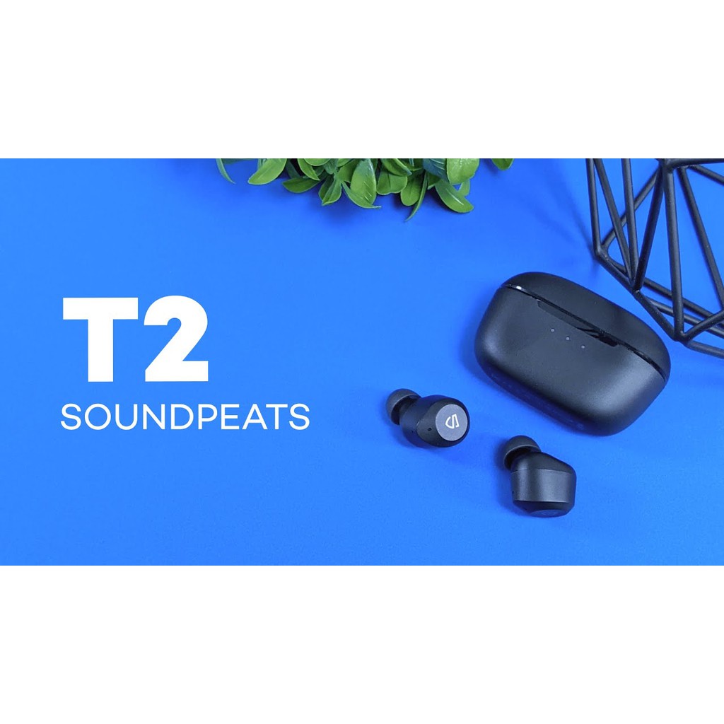 Tai Nghe True Wireless Chống Ồn Soundpeats T2, Pin 10h, IPX6, Xuyên Âm, Sử Dụng Độc Lậ