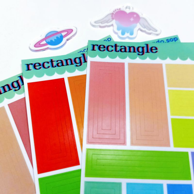 Sticker trang trí sổ - hình chữ nhật