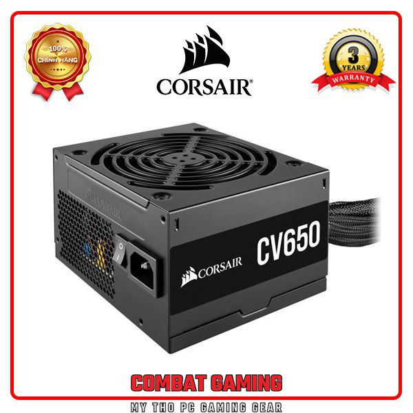 Nguồn CORSAIR CV650 650W (80 PLus Bronze/Màu Đen)