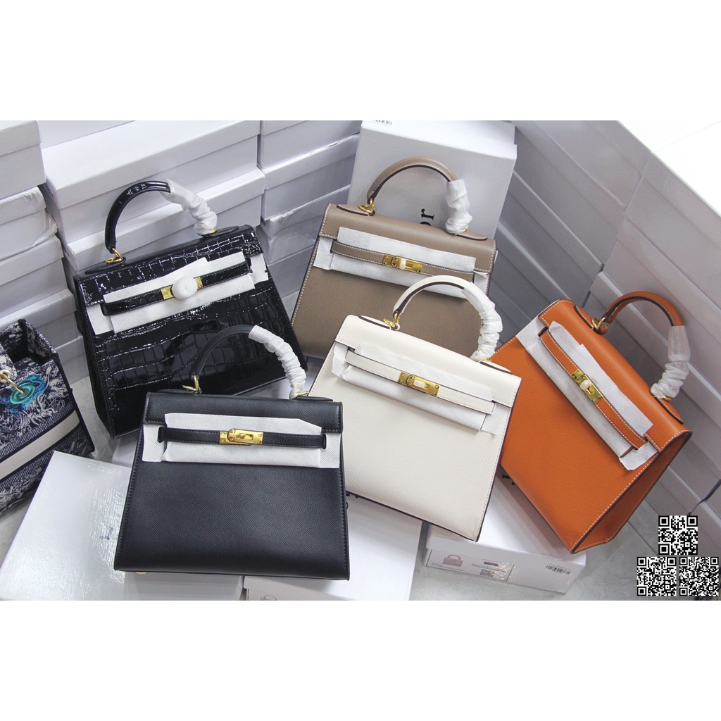 Túi Xách Nữ Kelly HM Size 25cm Da Epsom Cao Cấp Hàng Sẵn Có Hộp