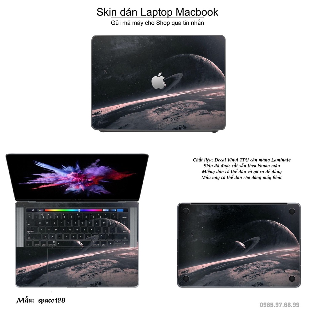 Skin dán Macbook mẫu không gian (đã cắt sẵn, inbox mã máy cho shop)