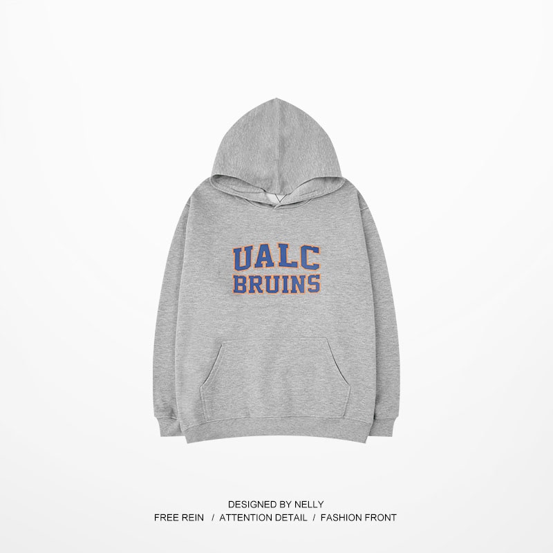 Áo hoodie Nelly lót lông in hình "UALC BRUINS" áo nỉ