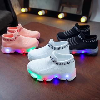 Giày Thể Thao Đế Gắn Đèn Led Chống Trượt Cho Bé 1-5 Tuổi