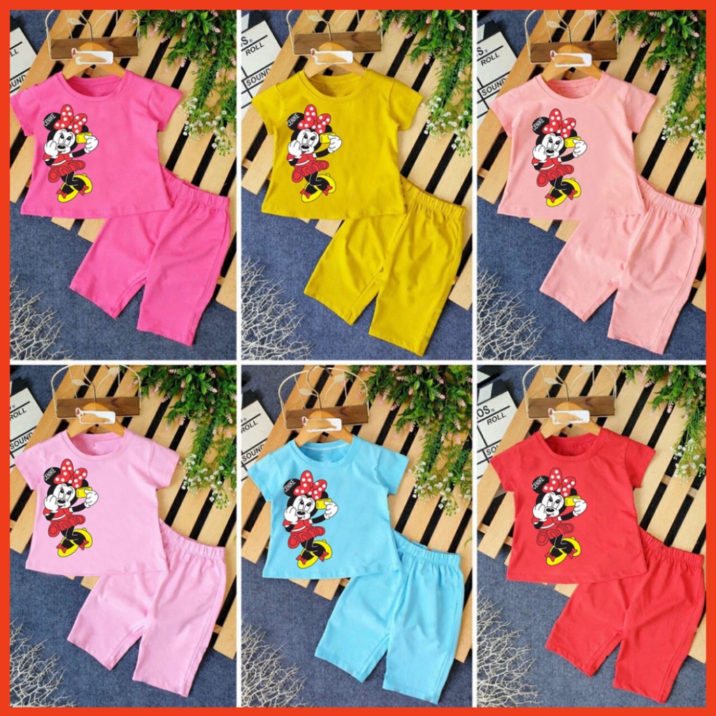 ( Khuyến mãi ) Bộ đồ hình mecki chụp ảnh xinh đẹp cho bé gái cho bé từ 6-28kg.BDBG49. .