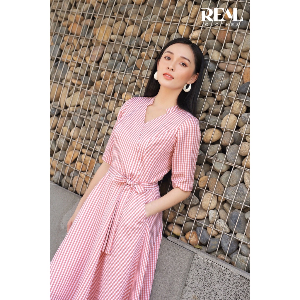 Đầm natalie caro hồng_REAL