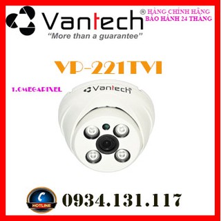 Camera dome hd-tvi hồng ngoại 1.0 megapixel vantech vp-221tvi