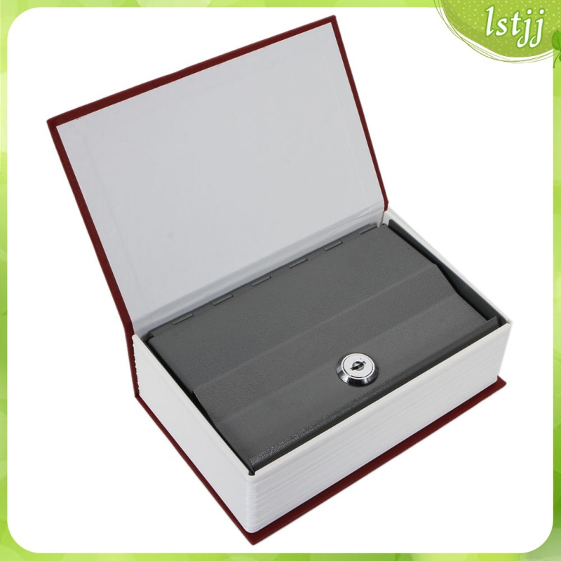 Book Shaped Travel Safe Security Key Lock Money Cash Jewellery Box Secret Locker Container